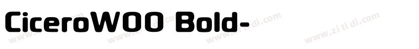 CiceroW00 Bold字体转换